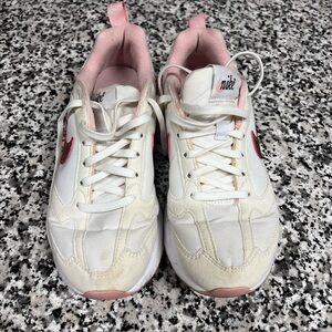 Nike air max dawn girls white and pink sneakers